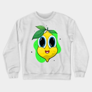 Happy kawaii lemon. Crewneck Sweatshirt